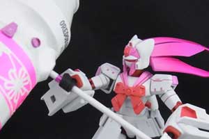 ガンプラHGFCノーベルガンダムをピンクで塗装（その4）