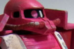 ガンプラの旧キット 1/144 ザクタンクをピンクで塗装